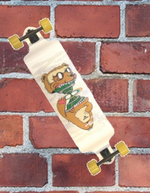 Koston Longboard Drop Down Komplettboard Cruiser Weasel 40.5 x 9.5 inch - Profi Longboard Dropdown Carver